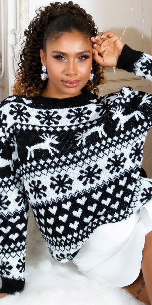 Christmas Time Oversize Strickpullover