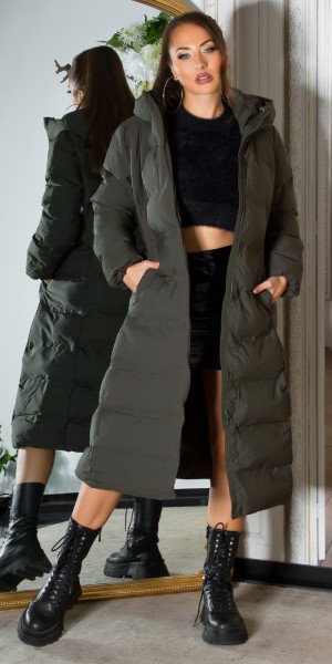 Trendy XL Winterjacke mit Kapuze