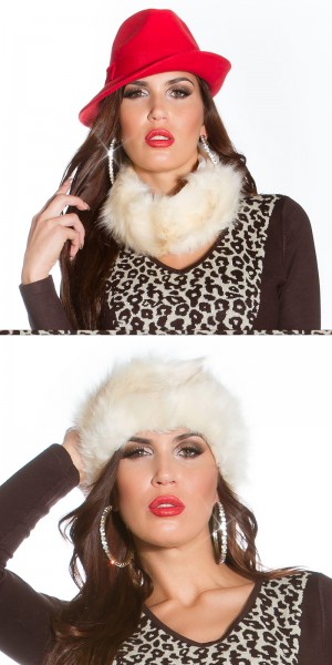 Trendy Fake Fur Stirnband/Loopschal, it s up 2u!